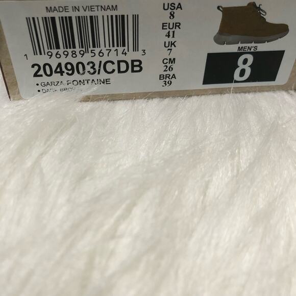 Sketchers Garza-Fontaine Mens Boots Sz 8 Dark Brown Leather Lace‎ Up Relaxed Fit - Picture 9 of 9